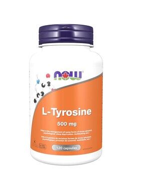 NOW L-Tyrosine (Freeform) Capsules, 500mg, 120 Count